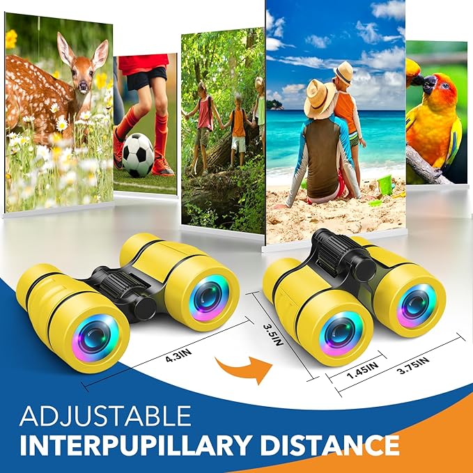Toys for 3-7 Year Old Girl Boy: LET'S GO! Bird Watching Binoculars for Kids Ages 3 4 5 6 7 Year Old Girls Boys Outside Learning Toy for Kid Christmas Preschool Gift Toddler Binoculars Toy Stuffers