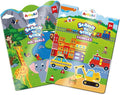 Reusable Sticker Books with 100 PCS Jelly Stickers, 2 Sets Toddler Activity Book for Girls Boys, Toddler Craft Activities-Safari, Vehicles