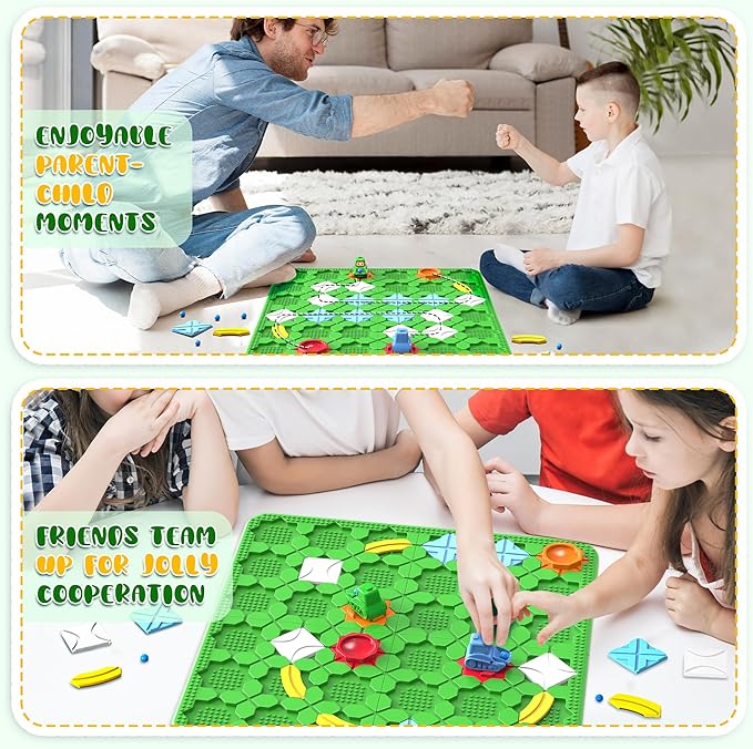 STEM Logic Road Builder Toys: Board Games Toys for 5 Year Old Kids Montessori Brain Teaser Puzzles Educational Learning Activities Toy for Kid Ages 3 4 6-8 12 Boys Girls Gifts (Green, 50PCS)