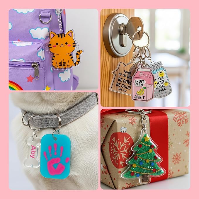 Auihiay 36 Pieces Shrink Plastic Sheets, Shrink Films Papers, Shrinky Art for Creative Handicrafts, Halloween and Christmas Ornaments 6 x 4 inch / 15 x 10 cm
