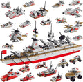 Sitodier STEM 811pcs Construction 25 in 1 Cruiser Ocean Ship Building Toy for 6+ Boys | 25 Models Engineering Building Bricks Kit for Ages 6-12