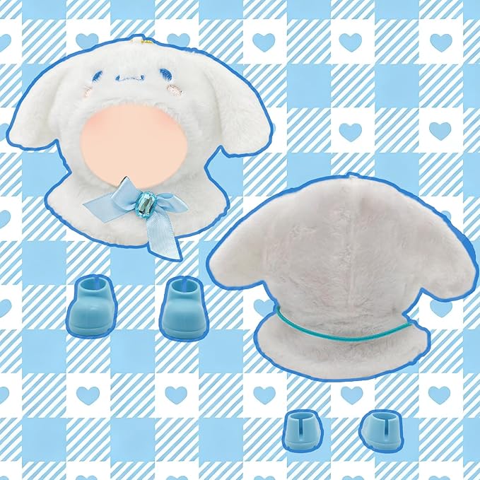 17cm Doll Clothes Set Kawaii Hoodie Outfit with Accessories, Dolls Outfit for 17cm Dolls Cute Style Jumpsuit Suit for Doll Dress up, Play & Collector Display (Doll Not Included)