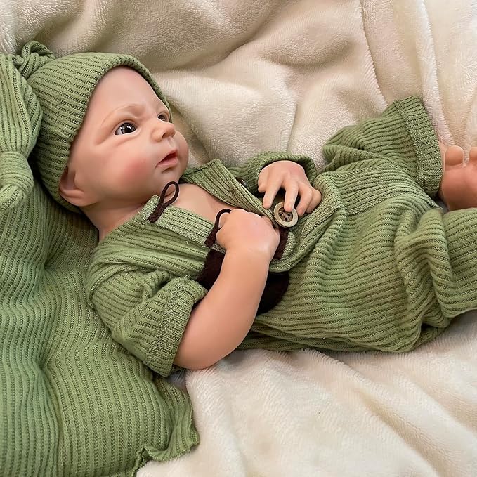 OtardDolls Reborn Baby Dolls, 18 Inch Full Silicone Baby Doll Real Looking Lifelike Realistic Newborn Baby Doll with Toy Accessories for Kids