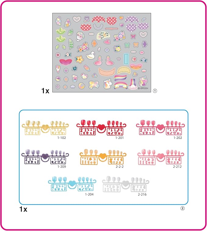 Aquabeads 40-Piece Multicolor Heart & Ribbons Nail Craft Kit