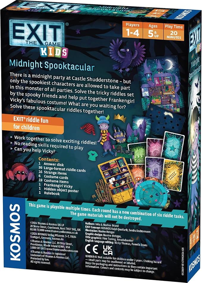 Thames & Kosmos EXIT: The Game - Kids - Midnight Spooktacular, Fun Puzzle Mystery, Cooperative, 1-4 Players