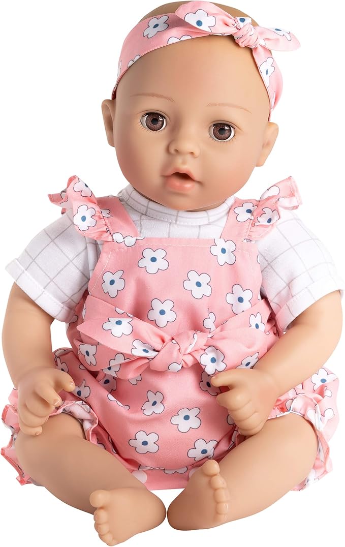 ADORA Wrapped in Love Babies, 6-Piece Set Baby Doll with Voice Recorder Feature, Includes, Removable Outfit, Headband, Romper, Pacifier and Diaper, Birthday Gift for Ages 3+ - Darling