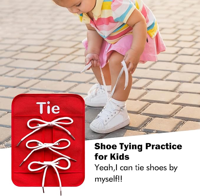 Montessori Fine Motor Toys for Toddlers, Basic Life Skills Early Learning Sensory Toys for 2 3 4 5 Year Old, Learn to Dress Preschool Homeschool Kindergarten Must Haves