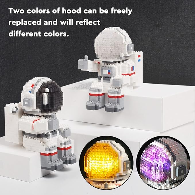 Finger Rock Astronaut Mini Building Blocks Micro Building Kits for Adults Teens 14+ Space Toys Gifts - Compatible with Nano(1008 Pieces)