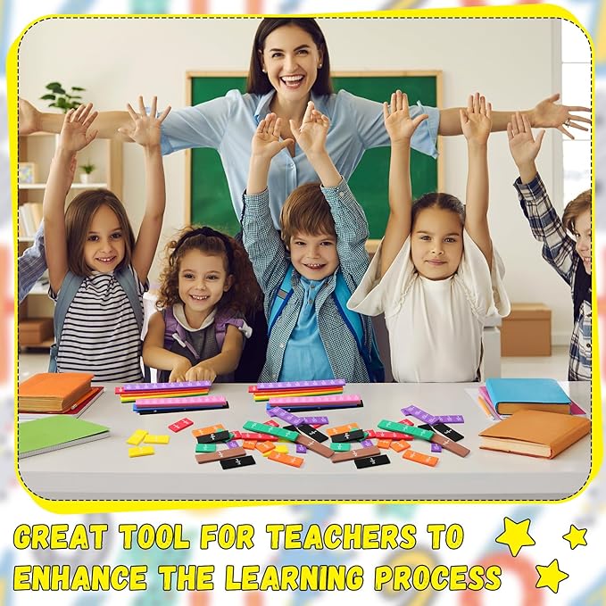 48 Sets Fraction Tiles Set for Math Classroom Fractions Manipulatives Math Learning Manipulatives for Home School Supplies