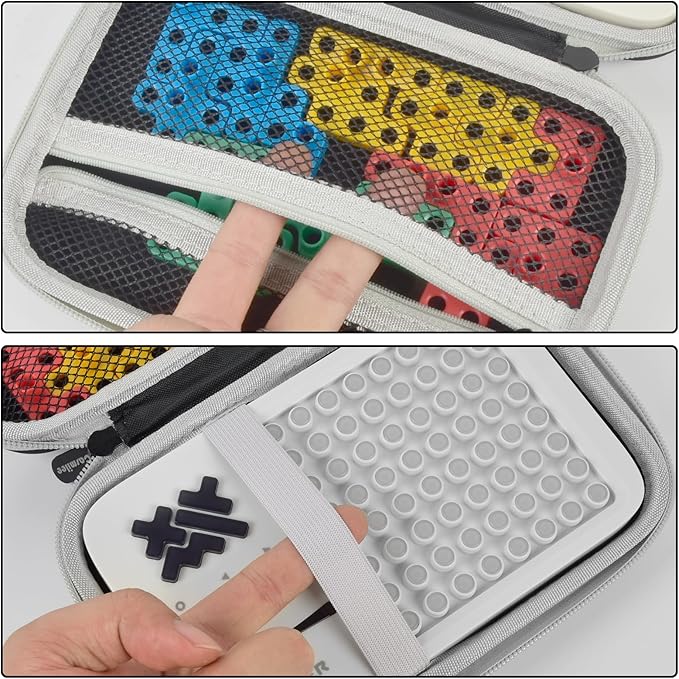 Case Compatible with GiiKER Super Blocks Puzzle Game, Super Slide Brain Teaser Puzzle Holder, Organizer Storage Bag for Electronic Brain Game Console & Puzzles for Kids Boys and Girls -Box Only-Black