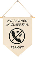 No Phones in Class- Funny Classroom Rules Banner-Teen Teenager-Slang-Middle High School Classroom Decor-Canvas Hanging Pennant Flag Banner Wall Sign Decor-Door Sign