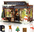 Miniature Dollhouse Kits, Tiny House Kit and Light, Doll House Kits for Adults to Building, Unique Gift for Birthday Christmas Day, Christmas Wonderland