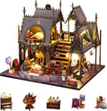 Flever DIY Miniature House Kit, Tiny Home Kit with LED Light, Mini House Build Craft Kits for Adults and Teens, Home Decor Creative Gift for Family/Friends (Luna Magic House)