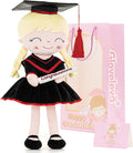 Gloveleya Graduation Plush Doll – 16 Inch Baby Girl Gift with Cap & Gown, Keepsake Congratulation Present for Kindergarten & School Graduation, Soft Cloth Doll with Gift Bag