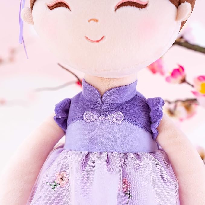 Gloveleya Oriental Princess Doll – Soft Plush Baby Doll for Girls, 16 Inch Toddler Gift with Gift Box, Fairy Tale Dress-Up Toy for Kids, Birthday & Holiday Present