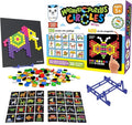 Magnetic Tangram Puzzles Toys for Kids | 400 Magnet Circles Shapes with 200 Patterns Booklet, Board & Display Stand | STEM Educational and Learning Games for Ages 4 5 6+ Years|Gifts for Girls & Boys