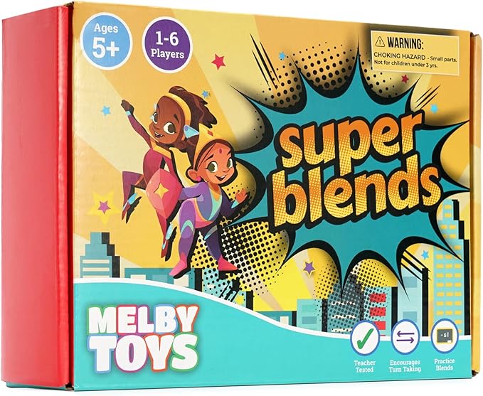 Super Blends Phonics Reading Game (22 Blends) - Phonics Games for Kids Ages 6-8, Reading Games for Emerging Readers, Best Reading Resources for Parents and Teachers
