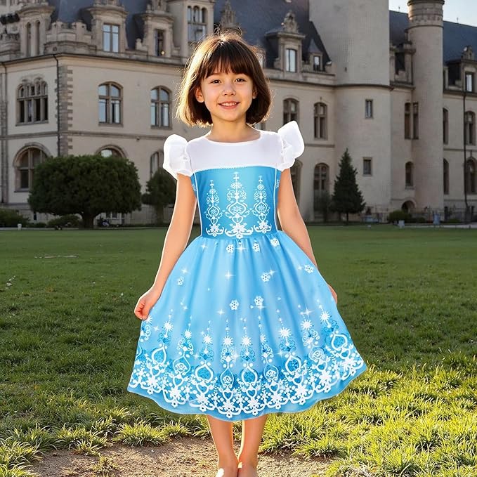 Meland Princess Dress Up - Dress Up Clothes for Girls with Toys,Christmas Birthday Gift for Toddler Girls 3,4,5,6,7,8 Years