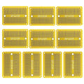 Solderable Breadboard Mini PCB Board Gold-Plated Solder Breadboard for DIY Electronics Projects Apply to Soldering Projects 2.0"x1.5" Mixed Color(Pack of 10 Pcs,Yellow)