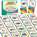 Aizweb Match Game,Memory Game, Vehicle 48 Pcs Toddler Card Games for Kids Ages 3 4 5 6,Flash Cards for Preschool Kindergarten Learning Activities,Educational Toys Homechool Supplies
