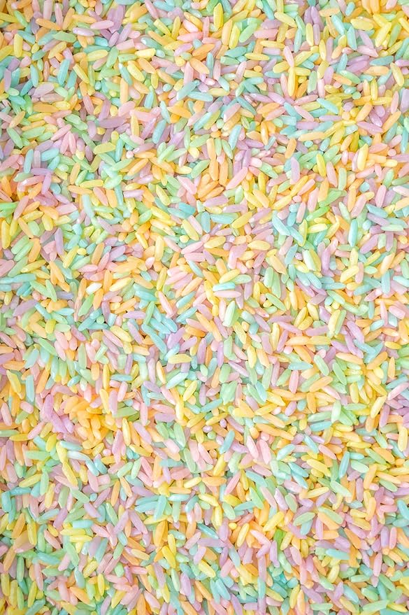 Sensory Bin Filler for Sensory Table - Colored Rice for Sensory Play (Pastel)