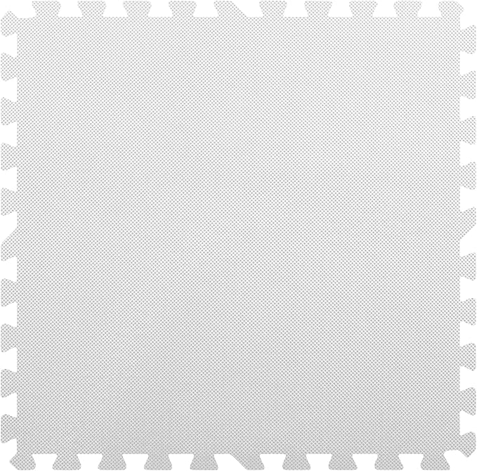 FlooringInc's 1/2" Soft Non-Toxic Baby Play Mat, Toddler Playmat, Colorful Puzzle PlayMat, Floor Mats for Kids & Babies, EVA Foam Interlocking Tiles for Nursery & Playroom | White, 78 Tiles, 312 Sq/Ft