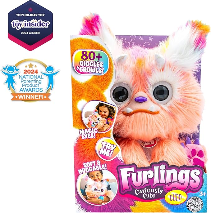 Cleo - 13" Interactive Plush Toy, 80+ Sounds & Animations, Gift for Girls & Boys 3+