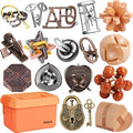 15 PCS Metal Brain Teaser Puzzles 3D Puzzle for Adults Logic Puzzle Games Set Gift for Adults and Teenagers