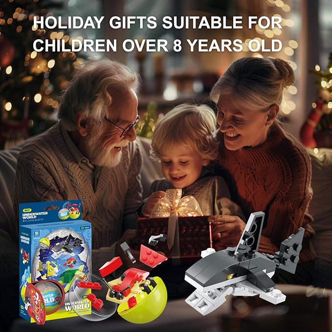 Sea Animals Building Block Stocking Stuffers Classroom Prizes Christmas Birthday Gifts Toy Building Sets for Kids 6-12