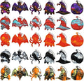 30Pcs Halloween Mini Pop Keychain Fidget Toy, Halloween Party Favors Supplies, Silicone Mini Pop Toys Bulk for Kids Anxiety Stress Reliever for Adults