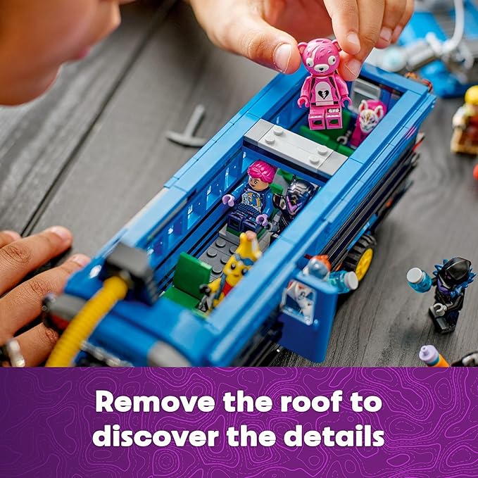 LEGO Fortnite Battle Bus Building Toy - Collectible Fortnite Toy for Kids, Boys & Girls, Ages 10+ - Pretend Play Set with 9 Minifigures from Video Game - Gift for Christmas - 77073