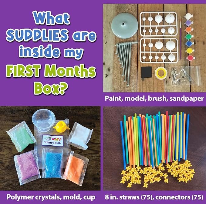 3-Month Subscription | 3 Science Kits, 9 Hands-On STEM Projects | Educational Experiments & Activities for Kids Ages 7–12, Great Gift Idea