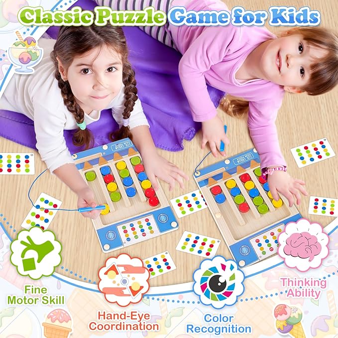 Montessori Wooden Sensory Autism Toys: 4 5 6 Year Old Girl Boy Birthday Gifts | Toys for 4-5-6-7 Year Old Boys Girls, Magnetic Puzzles for Kids Ages 4-7, Preschool Educational Learning Autistic Toy