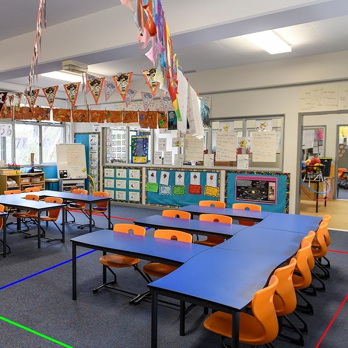 Back to School Decorations 157 Feet Carpet Marker Strips for Classroom Back to School Supplies Nylon Carpet Strip for Classroom Decorations -6 Roll (Green)