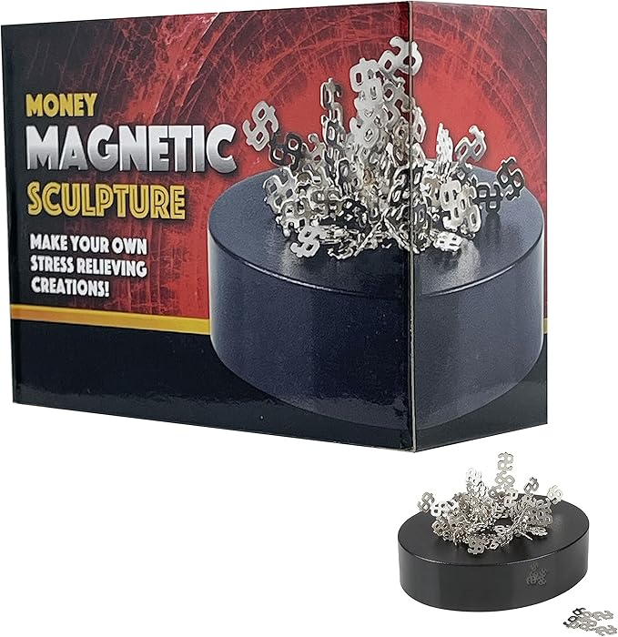 The Dreidel Company Magnetic Sculpture Building Blocks, Create Your Own Masterpiece, Development and Stress Relief, 3.5" Inch (Money)