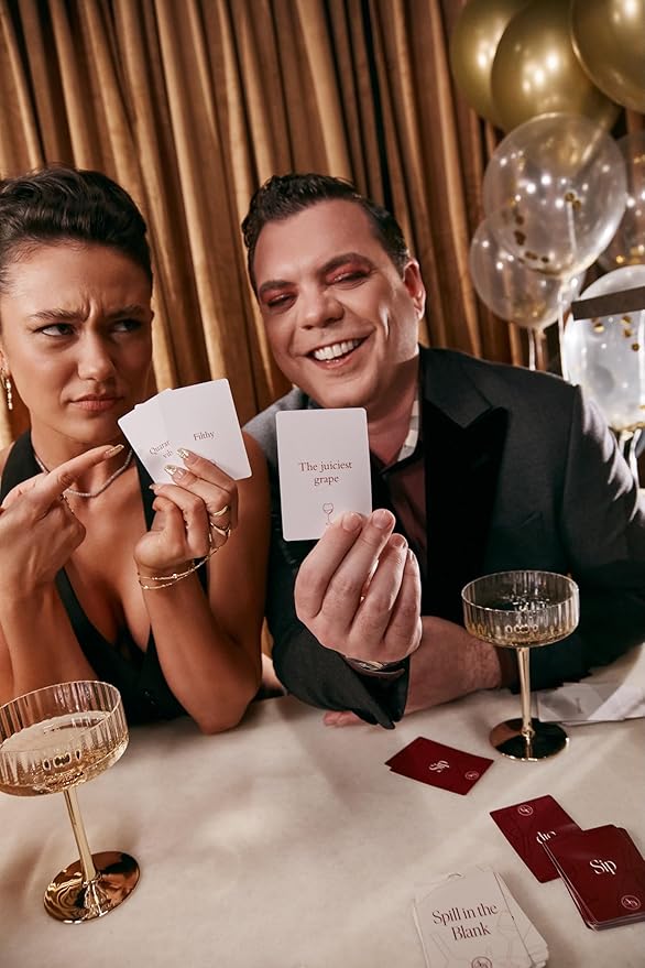 Sippin on Somethin' - Social Card Game for Trivia, Knowledge, and Learning About Wine, Have Fun and Foster Connection - Ideal for 4 to 20 Players