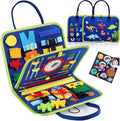 Guolely Busy Board Montessori Toy for 3-6 Year Old Toddlers - Educational Activity Developing Sensory Board for Fine Basic Dress Motor Skills - Travel Toys for Plane Car, Gift for Boys Girls