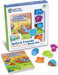 Learning Resources Spike and Friends Counting & Colors Book Set - 6 Pieces, Age 18 Month+ Toddler Activities, Educational Toys Set, Color Teaching Toys