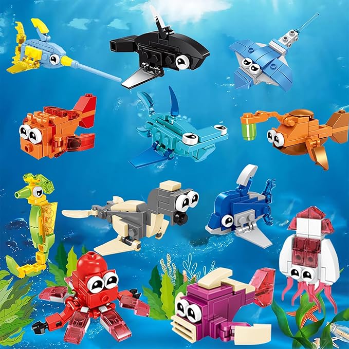 30 Pack Mini Animal Building Blocks Party Favors for Kids with 90 Models,Classroom Prizes,Birthday Gifts,Easter,Christmas,Valentine's Day Toys for Boys Girls Ages 6+