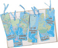 Fun Express 2" x 6" Bulk 48 Piece World Map Multicolor Cardstock Bookmarks - Great for School Incentives and Learning Activities
