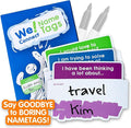We! Name Tag Stickers – Ideal for Office Icebreakers, Party Fun, Educational Card Games, and Team Building – Easy-to-Write Labels for Group Conversations – Designed for Adults – 150 PCS