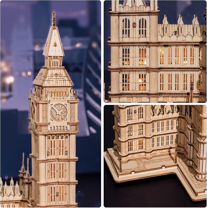 Rowood 3D Puzzles for Adults Wooden Model Kit Adult Craft Kit Gifts for Age 14+ Big Ben