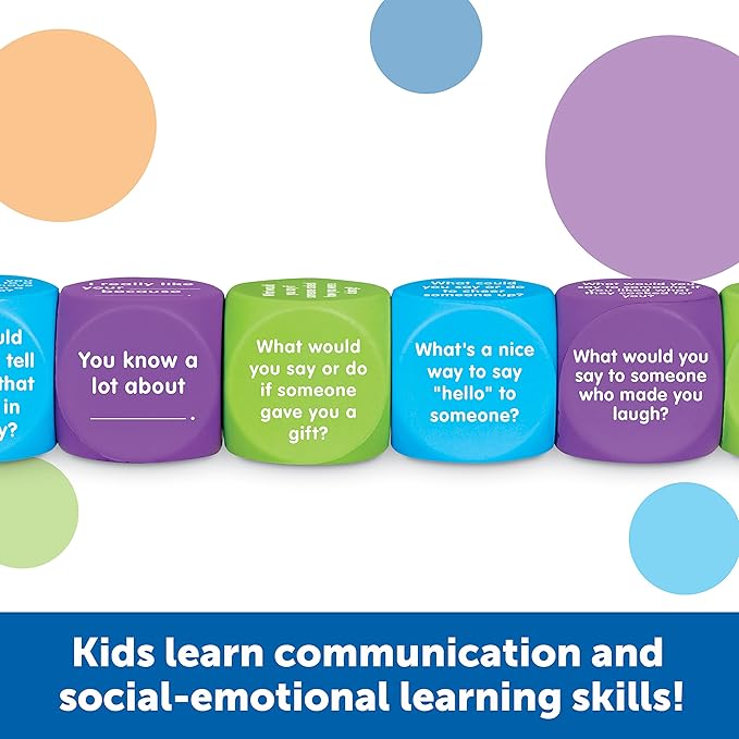 Learning Resources Be Kind Cubes, 6 pieces, Ages 5+ Social Emotional Learning Toys, Speech Therapists Materials, Emotional Intelligence Toys
