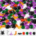 100+ Halloween Sensory Bin Filler & Vase Filler Acrylic Gems Mini Resin Animals Spider Bat & Ghost Witch Hat Boots, for Halloween Decoration, Vase Filler, Sensory Bin Filler Preschool Counting Gems