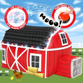 W&O Farmhouse Barn Aerodome with LED Lights & Farm Sound Button – Inflatable Farm Play Tent – Kids Play Tent Indoor – Sets Up in Seconds for Ages 3-12 (Fan Not Included)