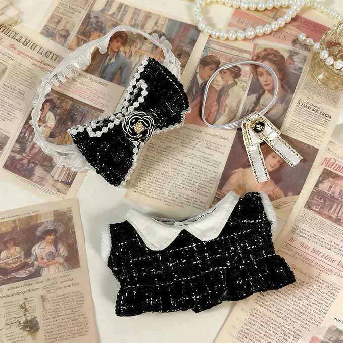17cm Doll Clothes Set Luxurious Chic Fashion Ensemble with Stylish Accessories for Adorable 17cm Dolls Soft Fabric Dress-Up Sets with Playful Designs, Easy to Wear (Doll Not Included)