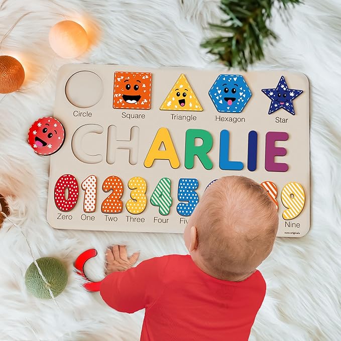 Wood Name Puzzle, Kid Gift, Toddler Name Puzzle, Baby Name Puzzle, Baby Gift, Baby Boy Gift, Baby Girl Gift, Toddler Gift, Birthday Gift, Toddler Toy, Baby Toy, Montessori, Custom Puzzle