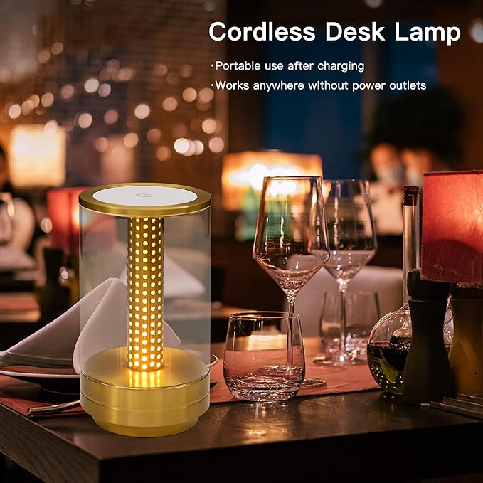 Creative LED Honeycomb Table Lamp (Gold)