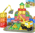 Magnetic Tiles Magnetic Building Blocks Crane Truck STEM Building Toys for Kids 3 4 5 6 7 8 Year Old Boys Girls Birthday Xmas Gifts