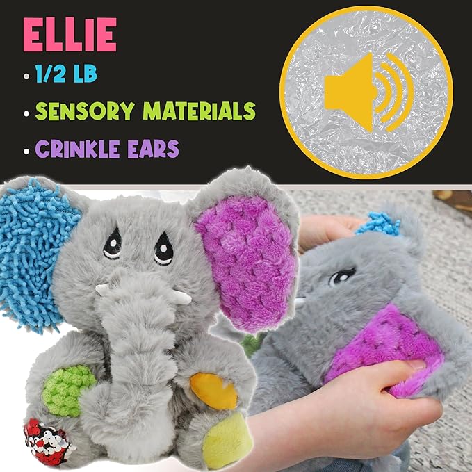 MEAVIA Sensory Plush Gift Set (Set of 3); Mini Friends, Octopus, Elephant, and Turtle Stuffed Toys